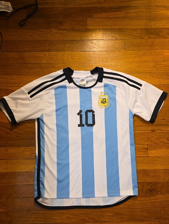 Other - Argentina Striped Soccer Jersey - Blue & White Kids Top